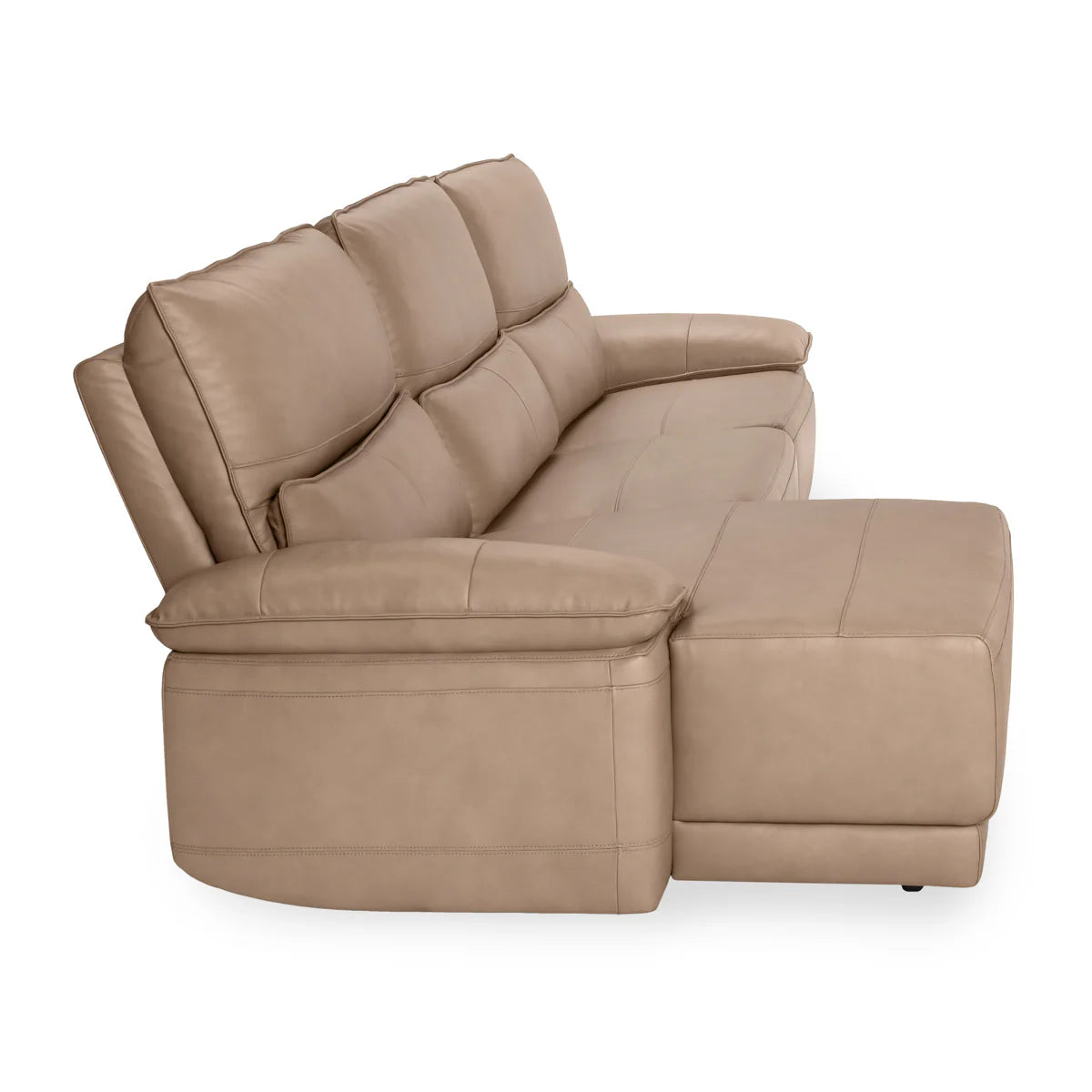 Branford Leather Power Recliner Sectional w/LAF Chaise | BeBoldFurniture