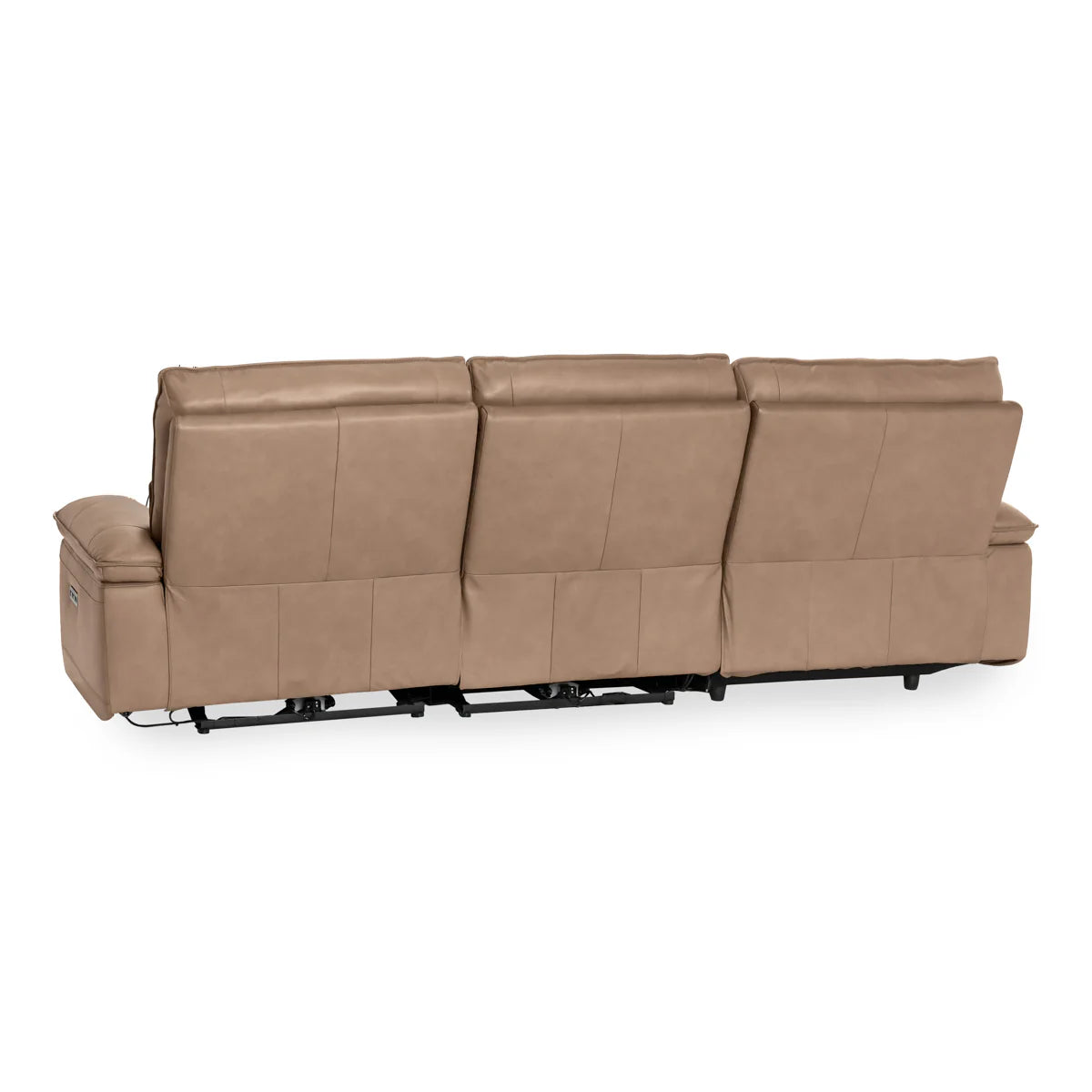 Branford Leather Power Recliner Sectional w/LAF Chaise | BeBoldFurniture