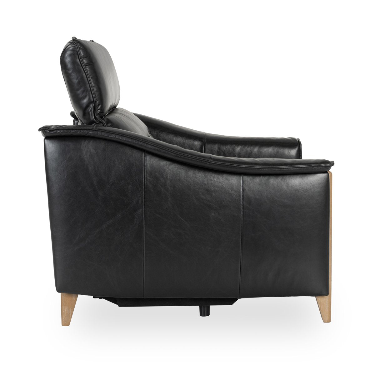 Cullman Leather Power Recliner Accent Chair Black | BeBoldFurniture