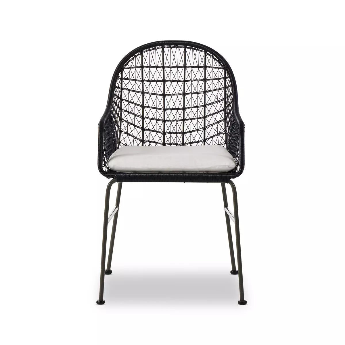 Bandera Outdoor Woven Dining Chair Smoke Black | BeBoldFurniture