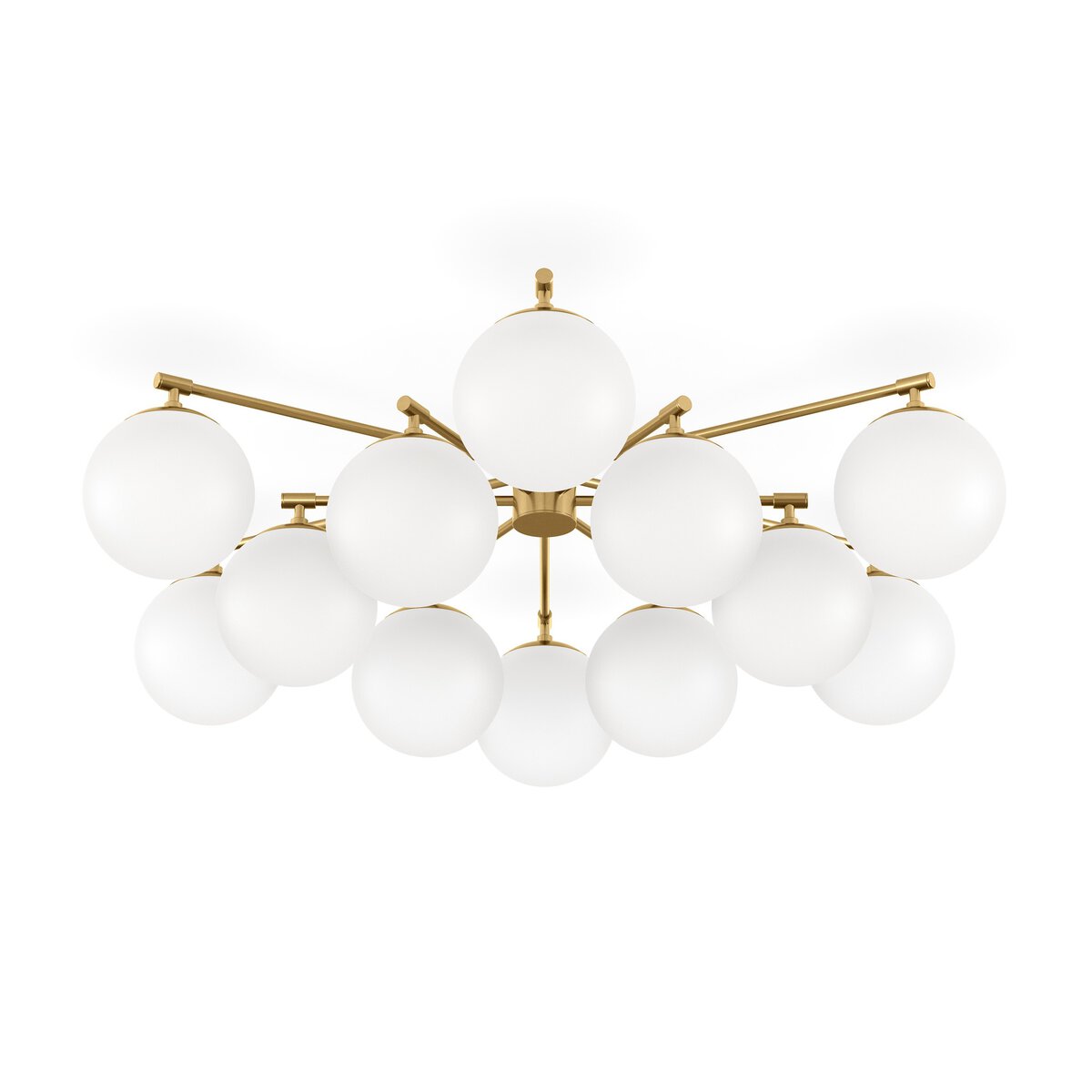 Orion Round Chandelier Burnished Brass