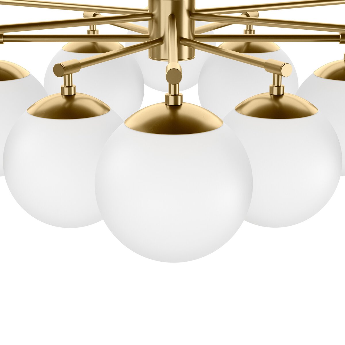 Orion Round Chandelier Burnished Brass