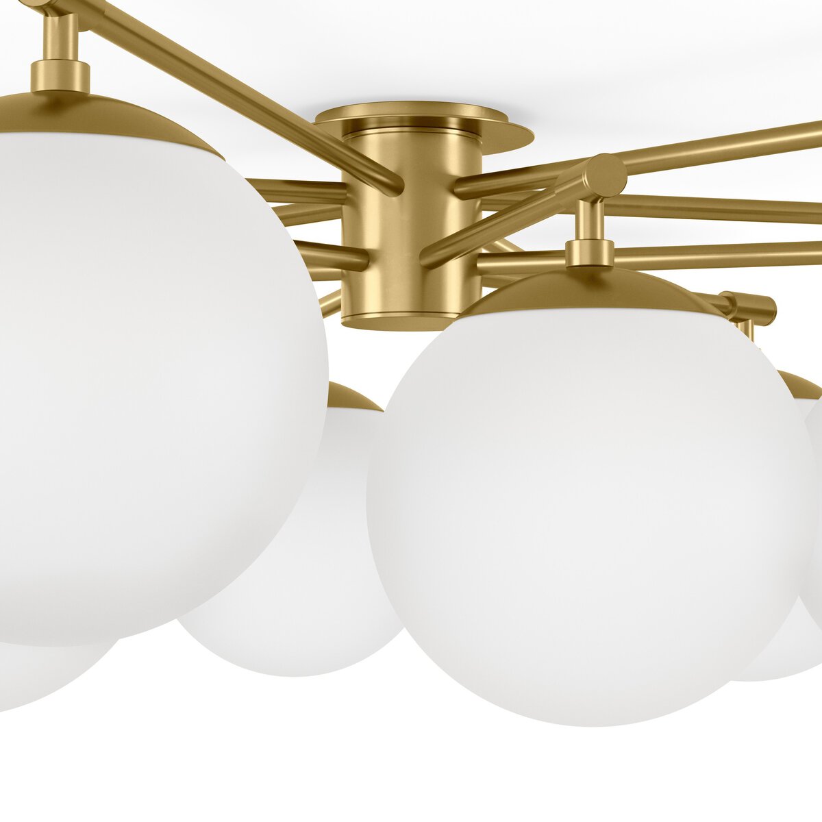 Orion Round Chandelier Burnished Brass