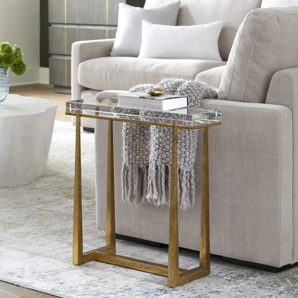 Midas Accent Table, Gold | BeBoldFurniture