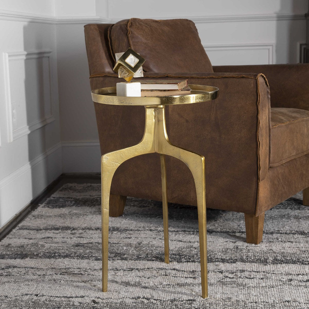 Kenna Accent Table Gold | BeBoldFurniture