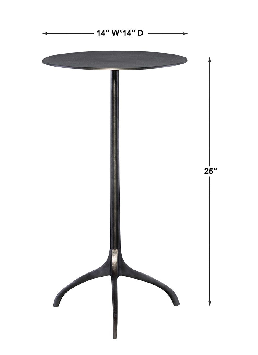 Beacon Accent Table Nickel | BeBoldFurniture