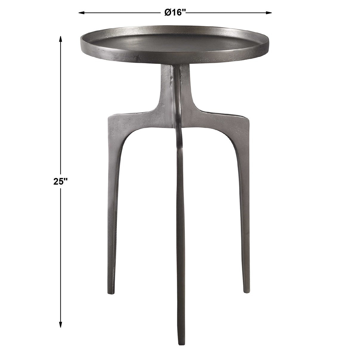 Kenna Accent Table Nickel | BeBoldFurniture