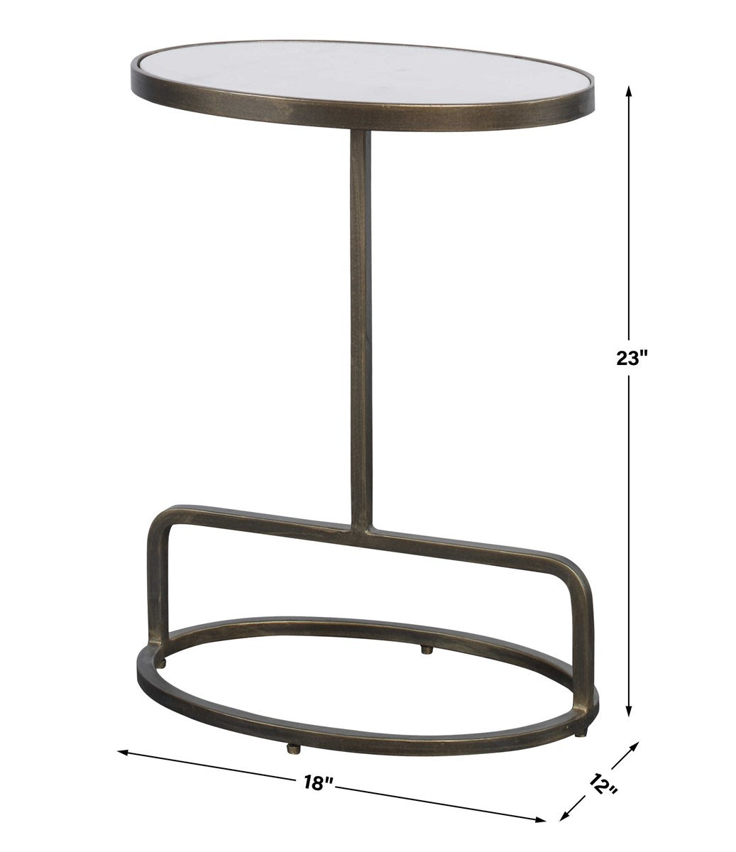 Jessenia Accent Table Marble | BeBoldFurniture