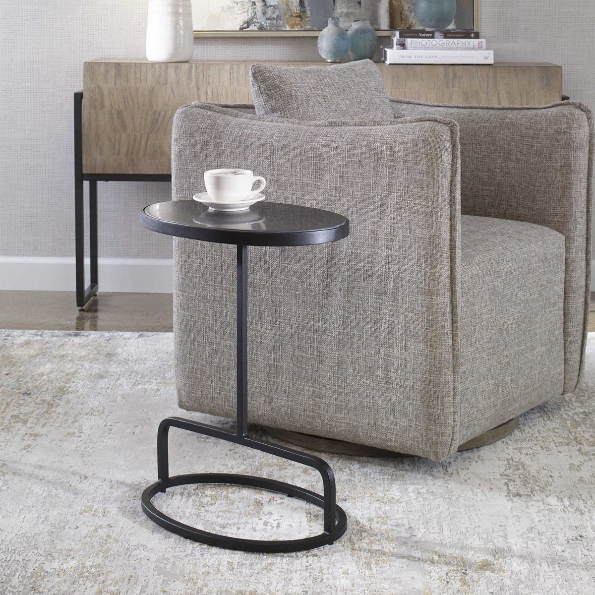 Jessenia Accent Table Black | BeBoldFurniture