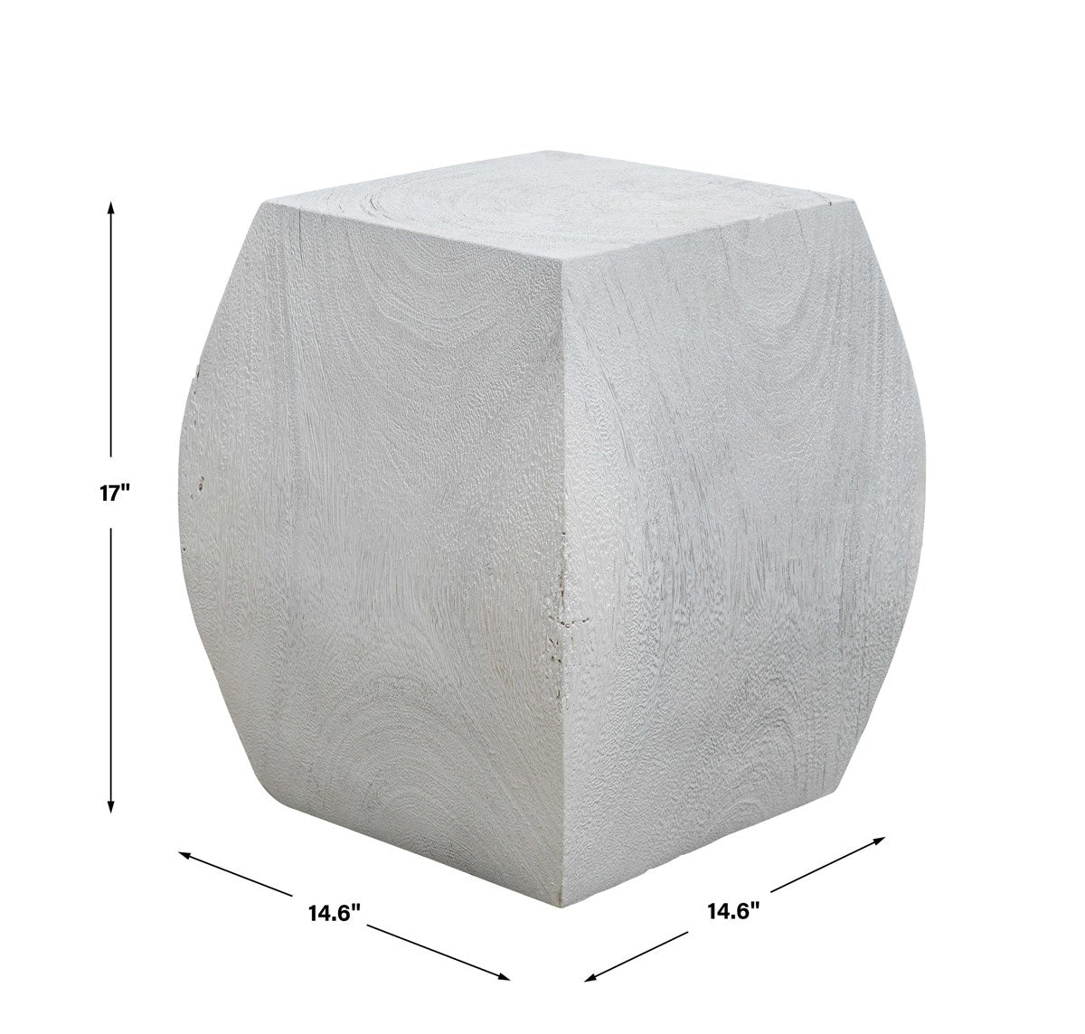 Grove Accent Stool Ivory | BeBoldFurniture