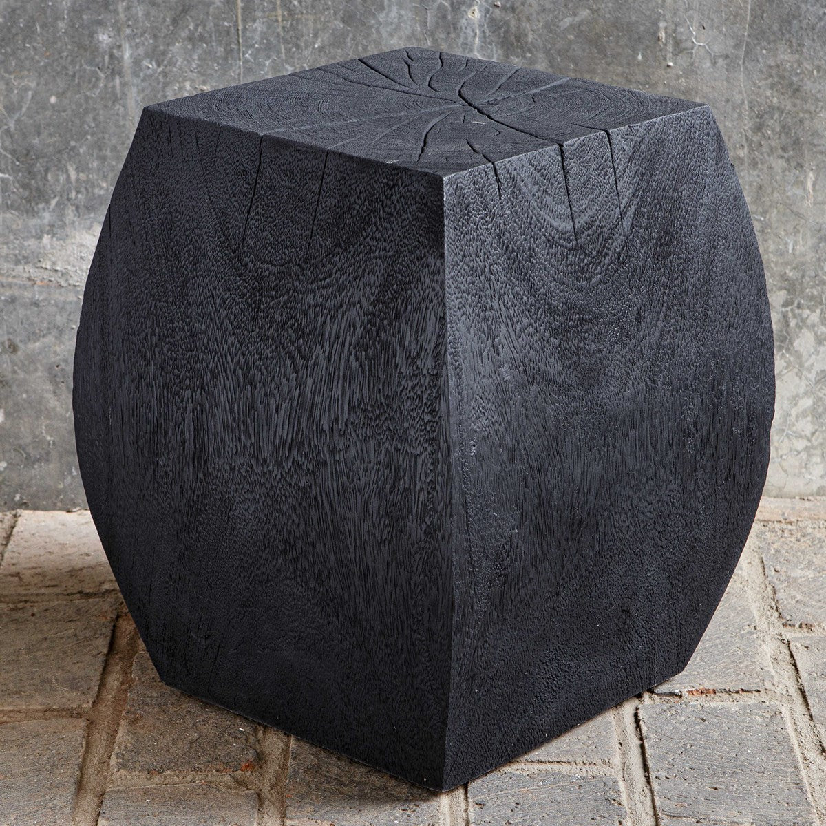 Grove Accent Stool Black | BeBoldFurniture