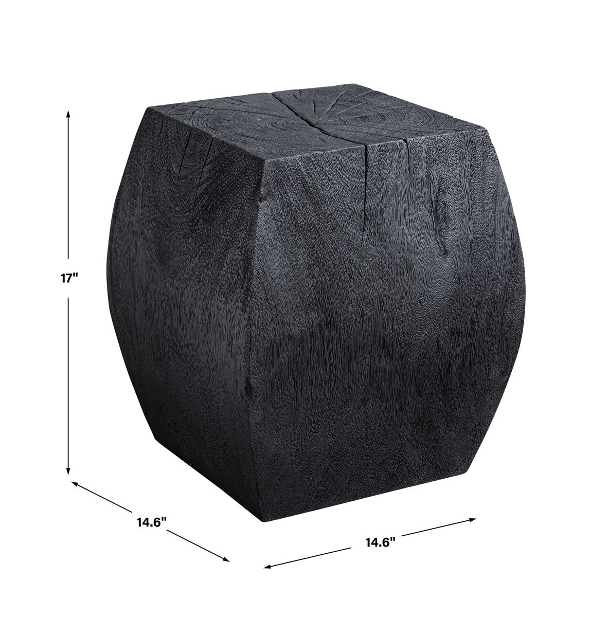 Grove Accent Stool Black | BeBoldFurniture