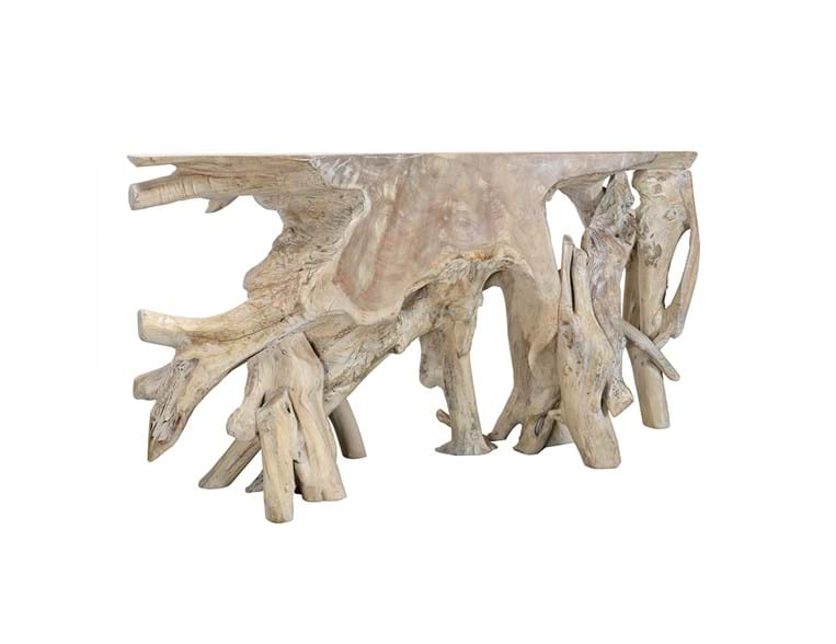 Cypress Root Console Table 70-71" Natural White Wash | BeBoldFurniture