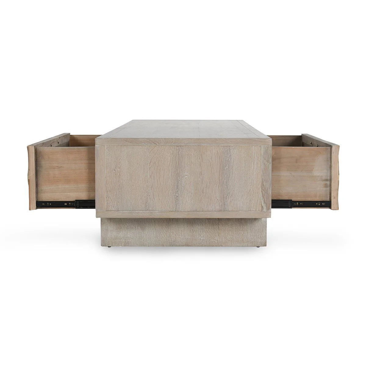 Anton Solid Wood Rectangle 4Dwr Coffee Table Beige/Natural | BeBoldFurniture