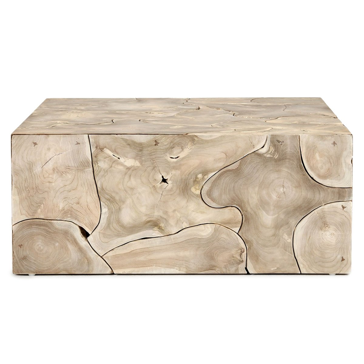 Sorrento 40" Square Coffee Table Bleached | BeBoldFurniture