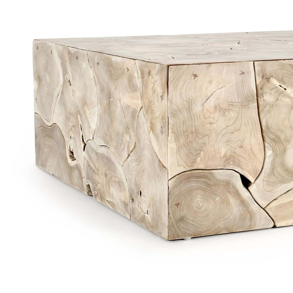 Sorrento 40" Square Coffee Table Bleached | BeBoldFurniture