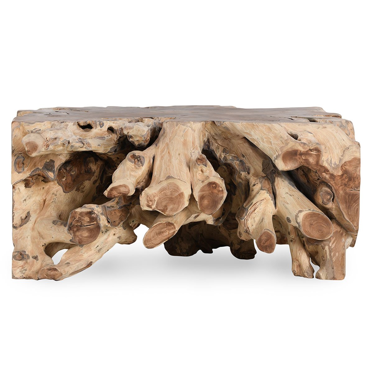 Cypress Root 40" Square Coffee Table Natural | BeBoldFurniture