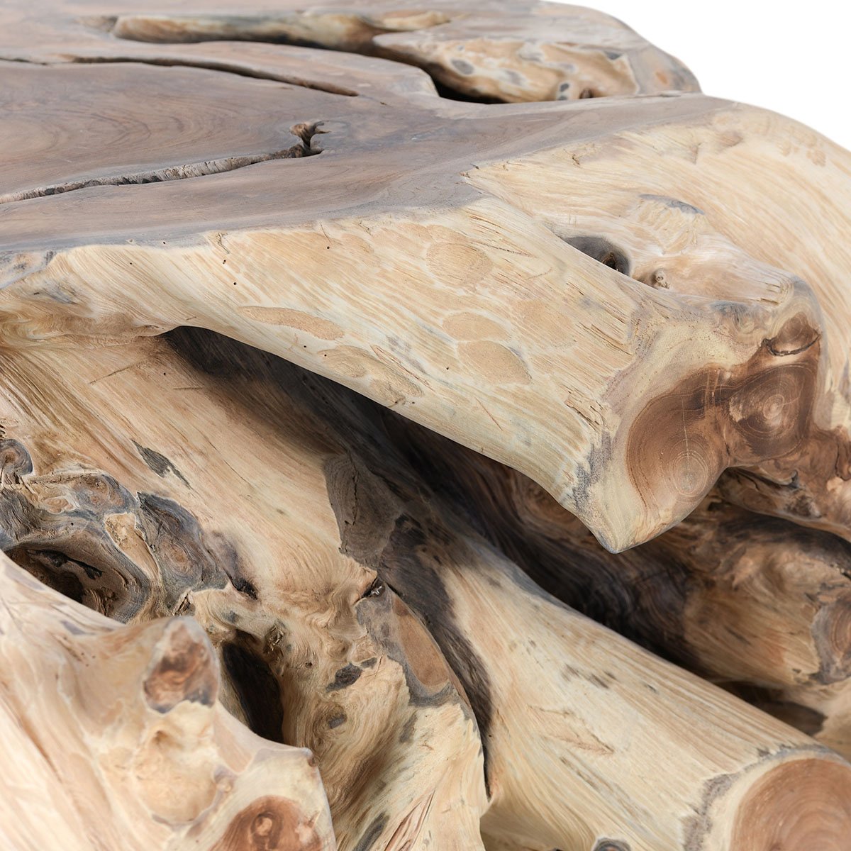 Cypress Root 40" Square Coffee Table Natural | BeBoldFurniture