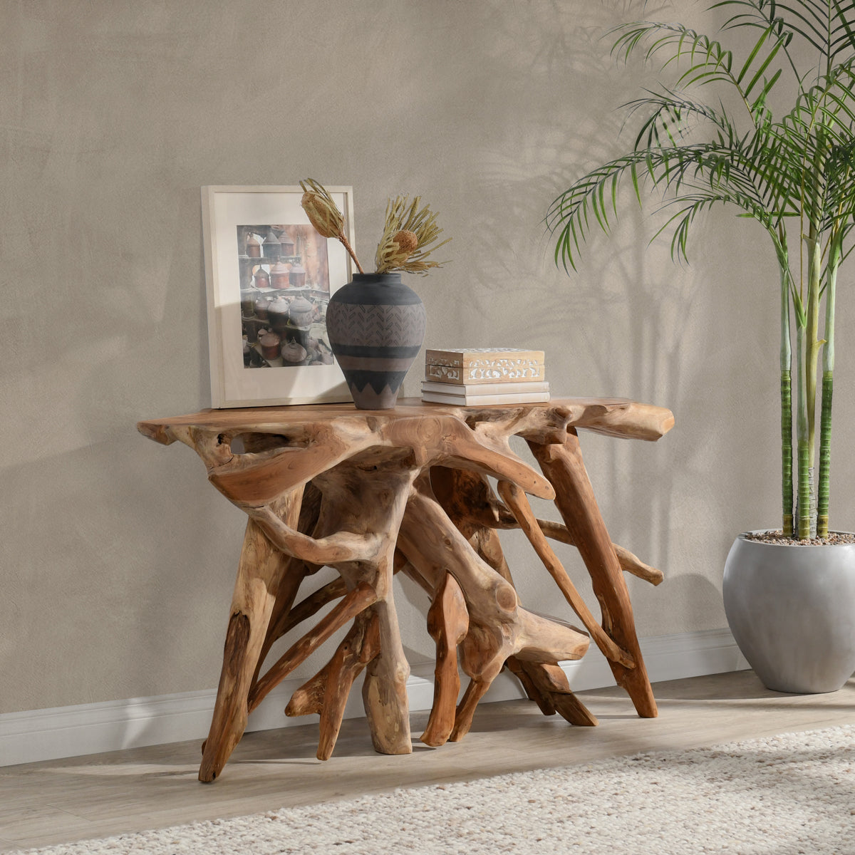 Cypress Root Console Table 59-60" Natural | BeBoldFurniture