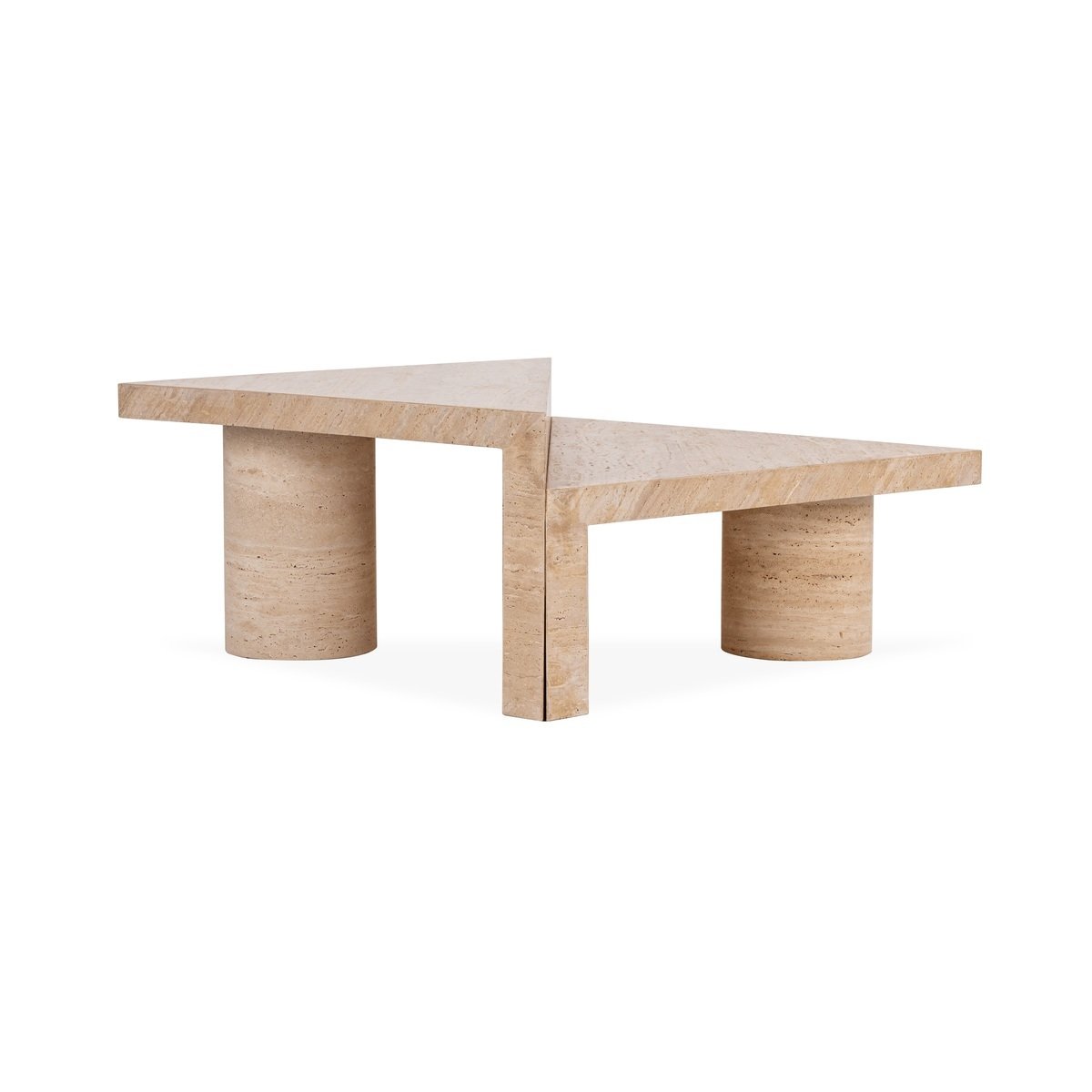 Akiro Travertine Coffee Table Set of 2 | BeBoldFurniture