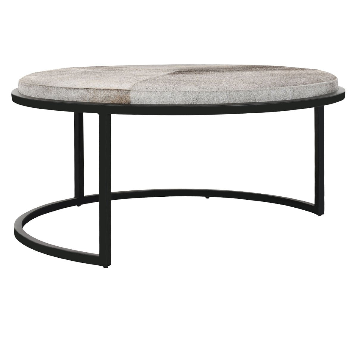 Hayword Hide Set of 2 Nesting Coffee Tables Sparrow Gray | BeBoldFurniture