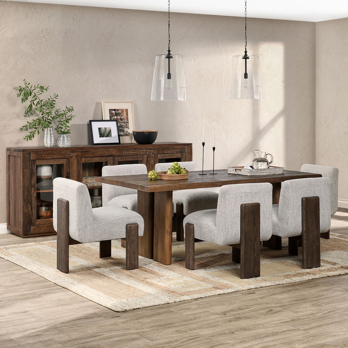 Holmes Mango Wood 80" Dining Table Artisan Brown | BeBoldFurniture
