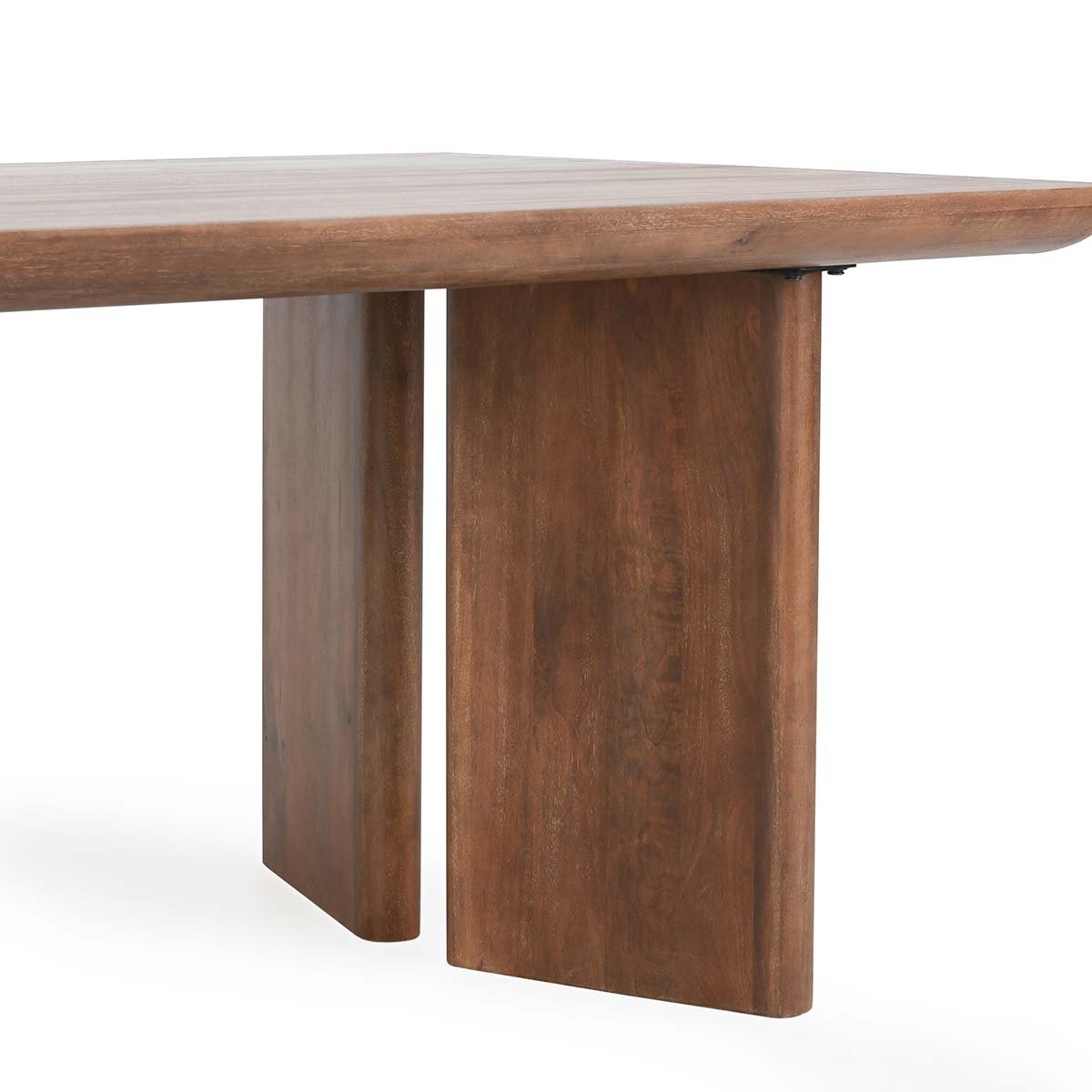 Selena Mango Wood 84" Dining Table Pottery Brown | BeBoldFurniture
