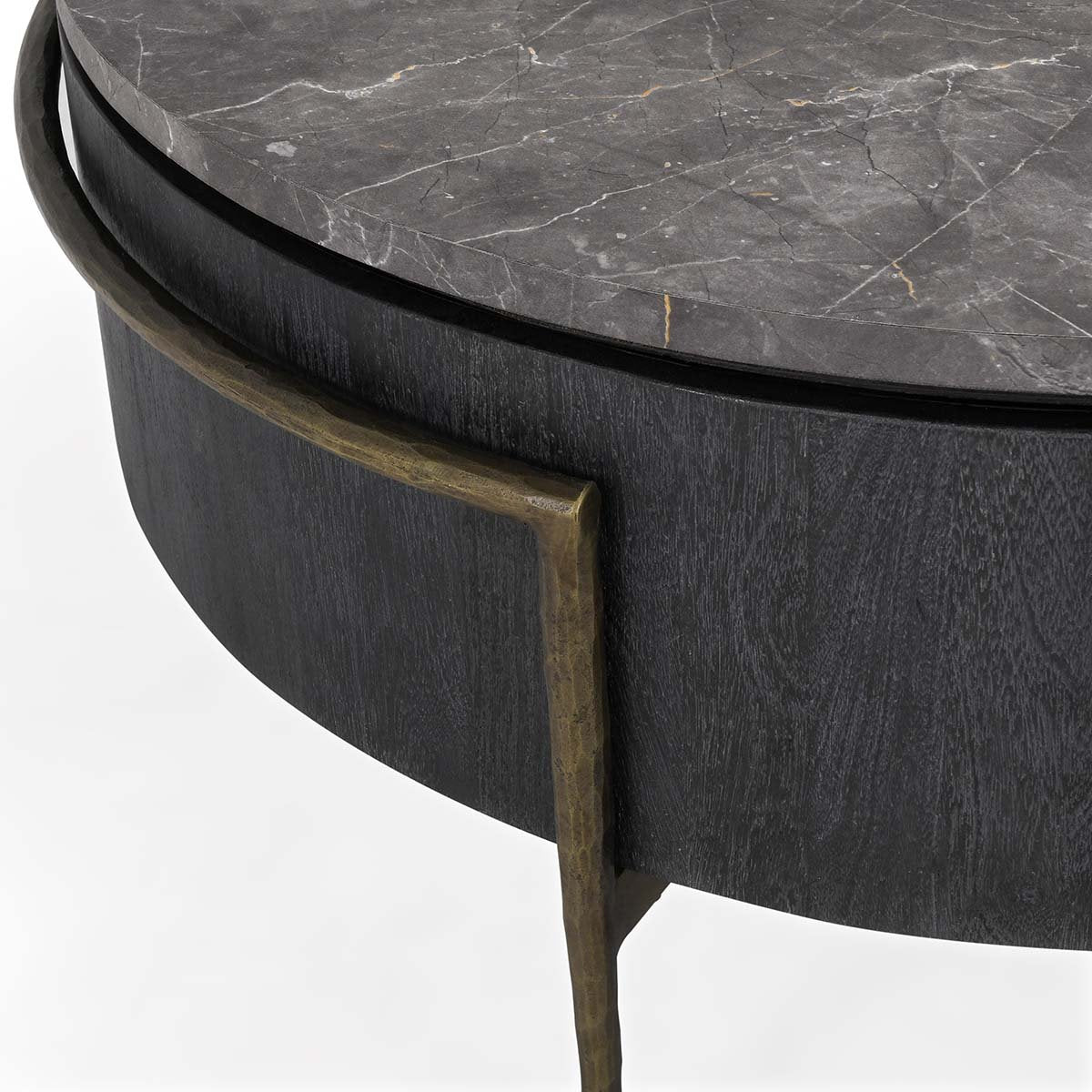 Honor 42" Round Coffee Table Black/Gray | BeBoldFurniture