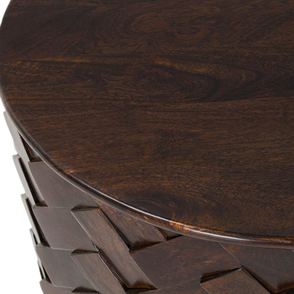 Shira Mango Wood 40" Round Storage Coffee Table Kona Brown
| BeBoldFurniture