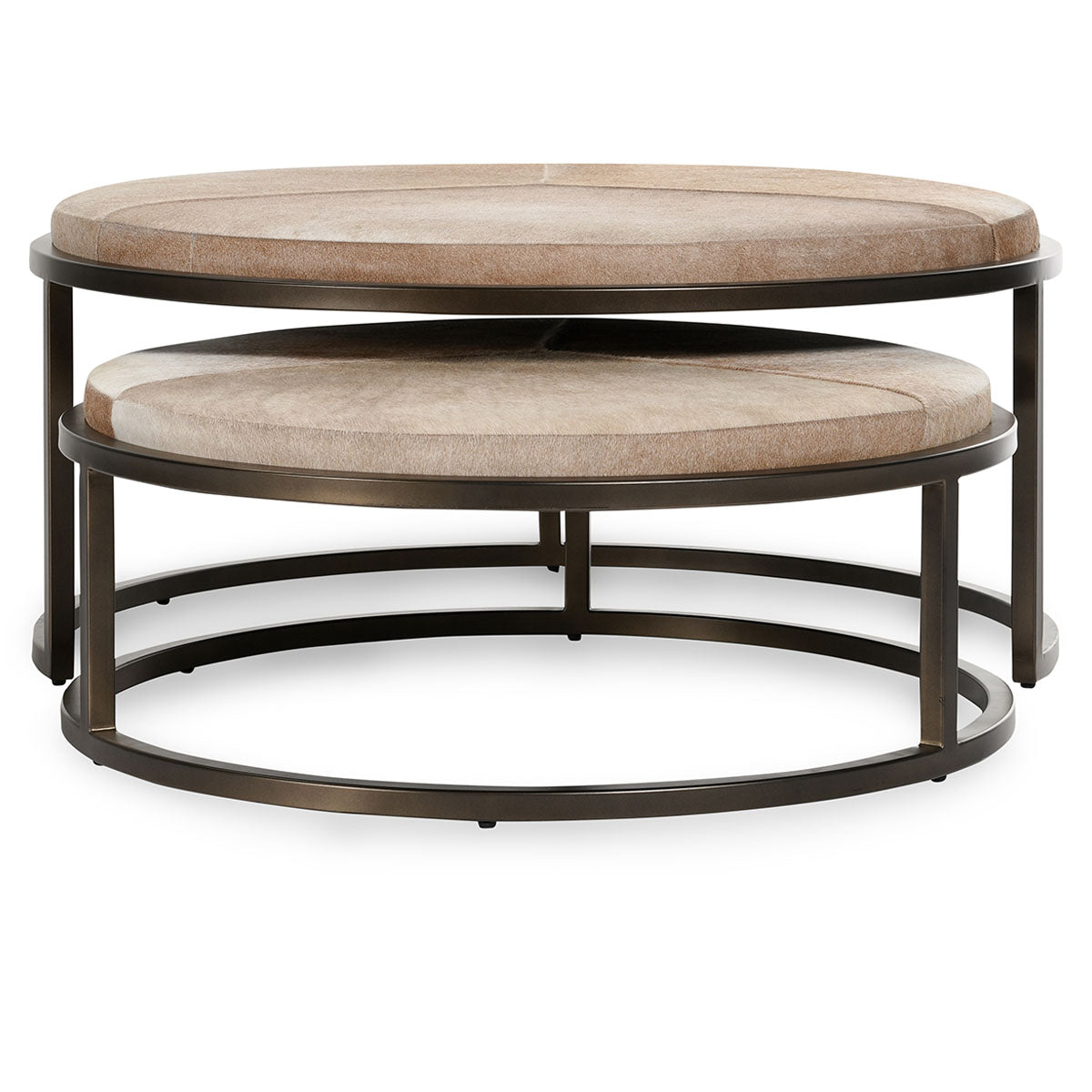 Hayword Hide Set of 2 Nesting Coffee Tables Blonde | BeBoldFurniture