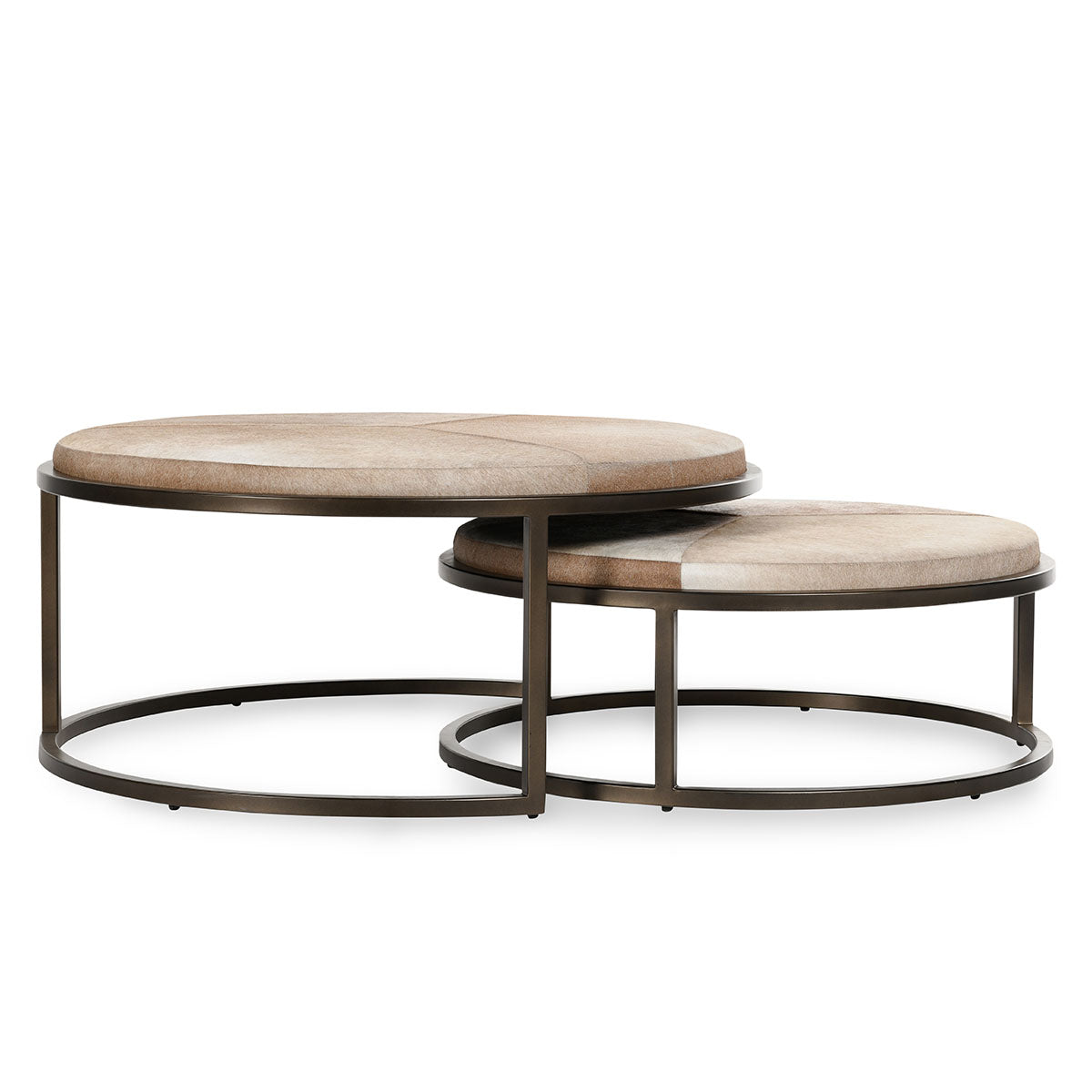 Hayword Hide Set of 2 Nesting Coffee Tables Blonde | BeBoldFurniture