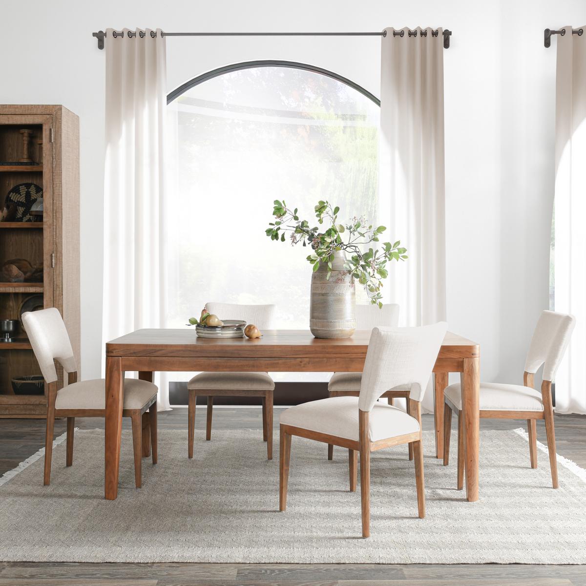 Arno Acacia Wood 72" Dining Table Natural | BeBoldFurniture
