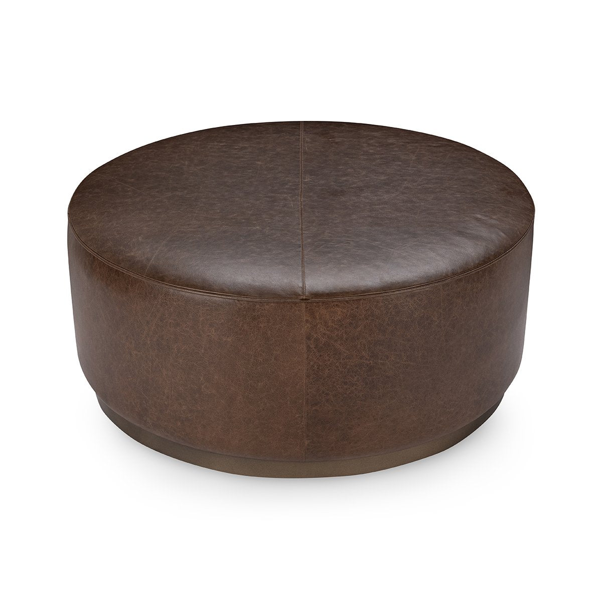 Clair Leather Round Coffee Table | BeBoldFurniture