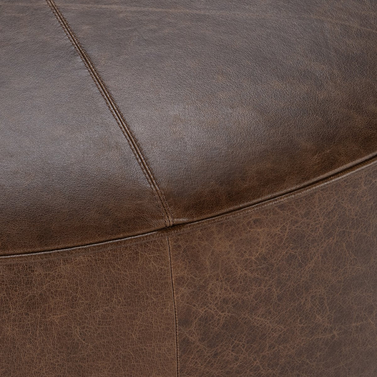 Clair Leather Round Coffee Table | BeBoldFurniture