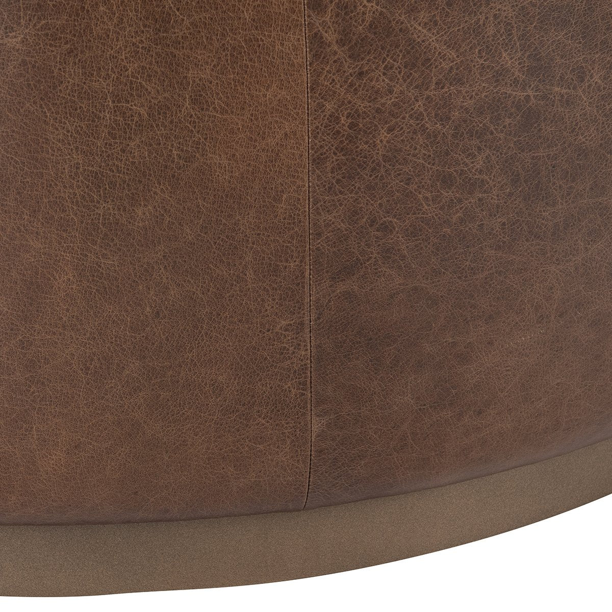 Clair Leather Round Coffee Table | BeBoldFurniture