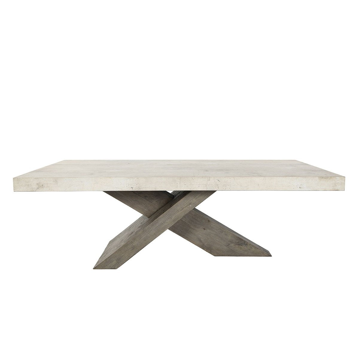 Durant Reclaimed Pine 54" Coffee Table Distressed Gray/Weathered | BeBoldFurniture