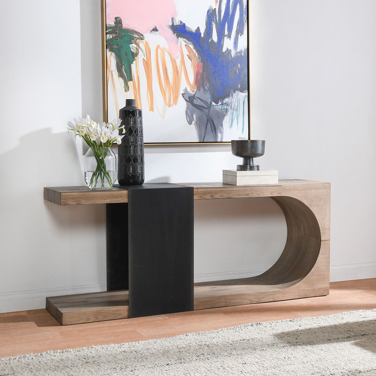 Danica Reclaimed Oak 72" Console Table Cafe Brown | BeBoldFurniture