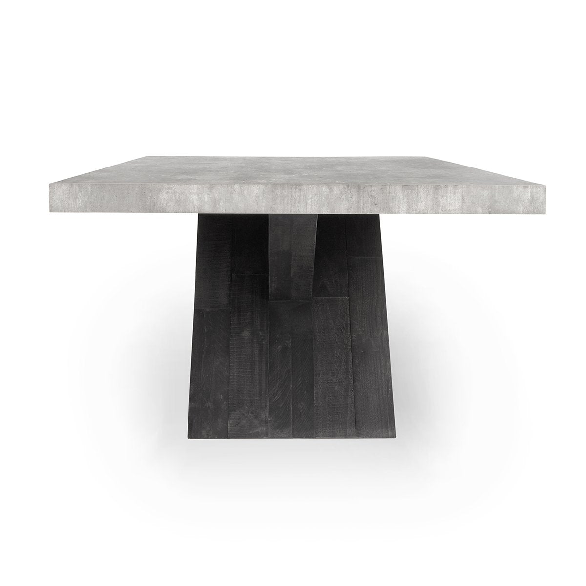 Durant Reclaimed Pine 84" Dining Table Carbon Black/Weathered | BeBoldFurniture