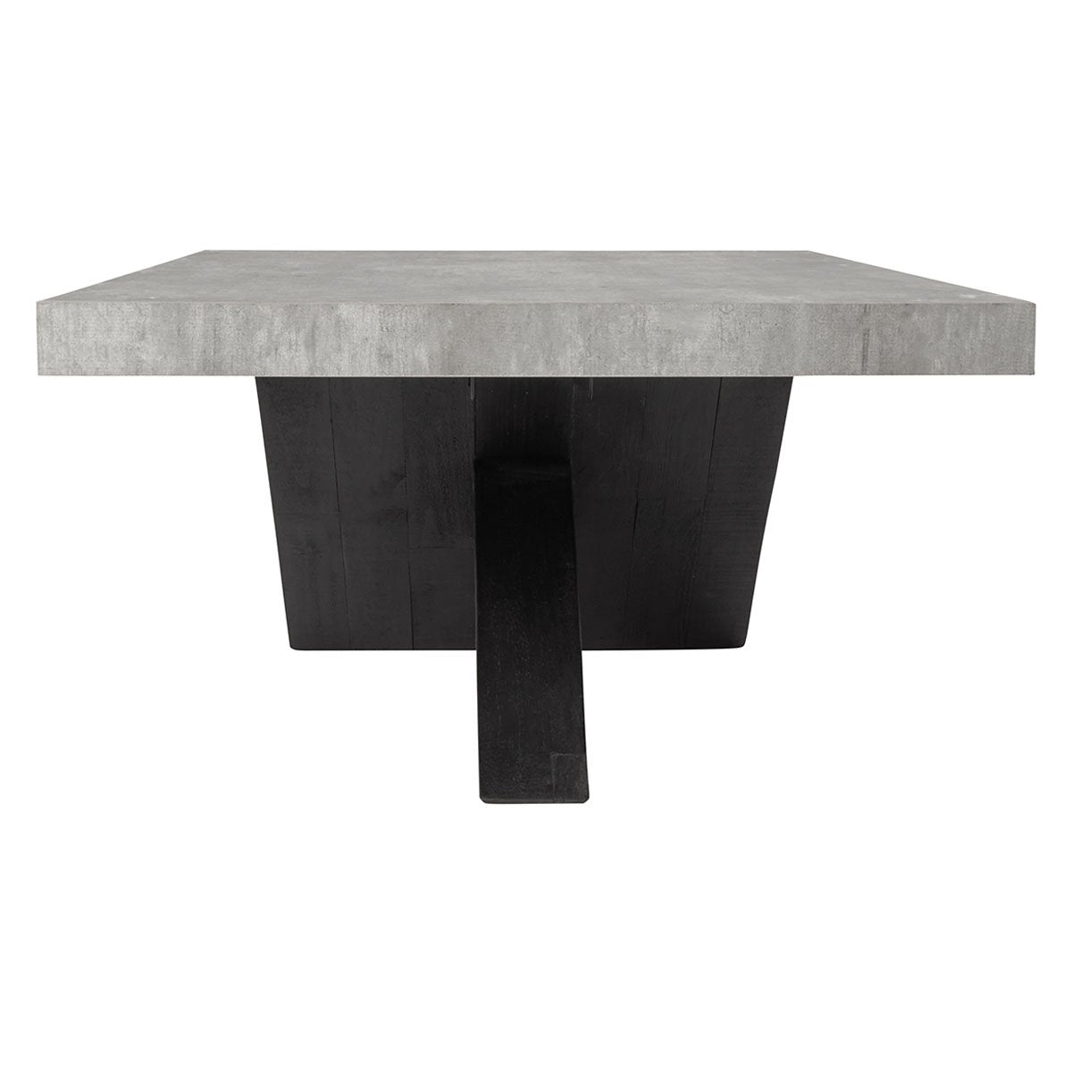 Durant Reclaimed Pine 54" Coffee Table Carbon Black/Weathered | BeBoldFurniture