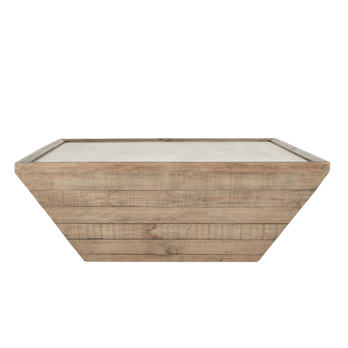 Dalton Reclaimed Pine 48" Square Coffee Table Natural/Weathered Chalk | BeBoldFurniture