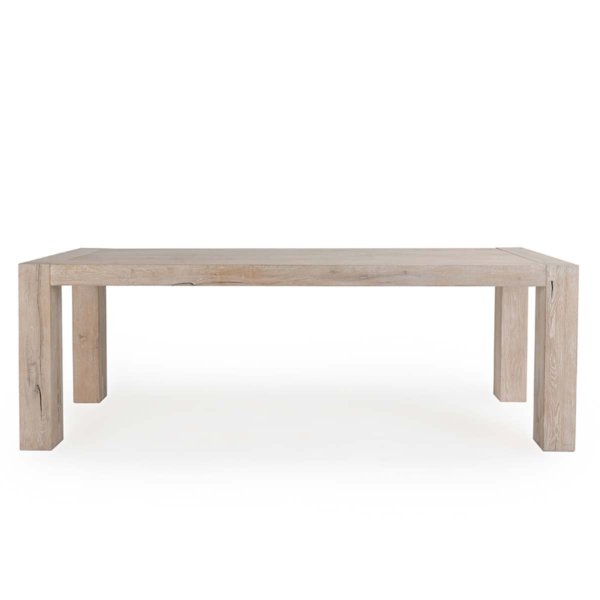 Kingston Reclaimed Oak 89" Dining Table Aged Cream | BeBoldFurniture