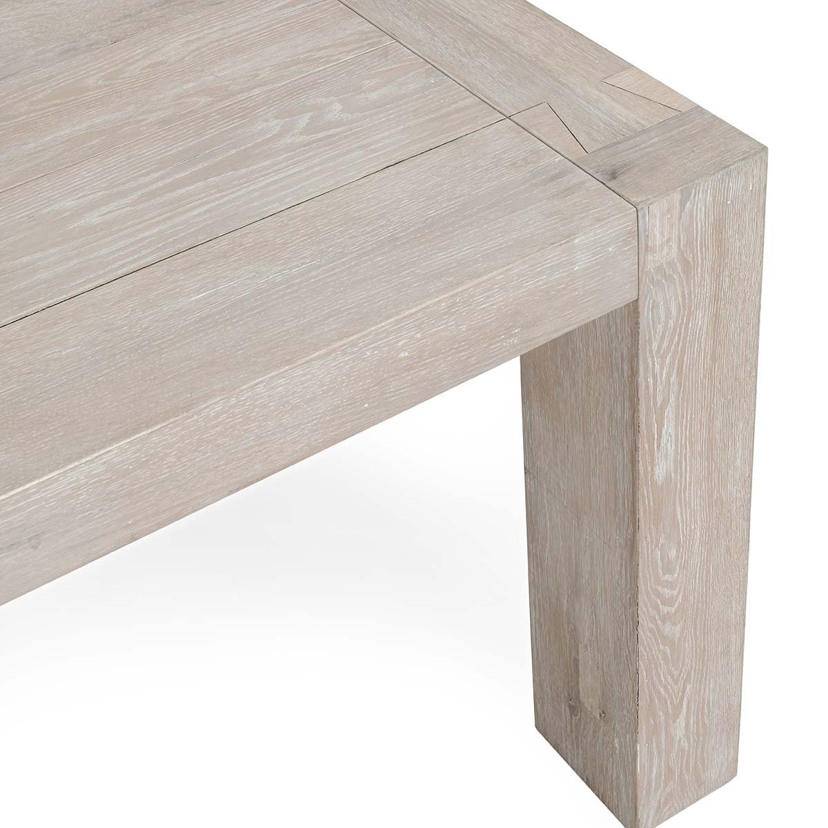 Kingston Reclaimed Oak 89" Dining Table Aged Cream | BeBoldFurniture