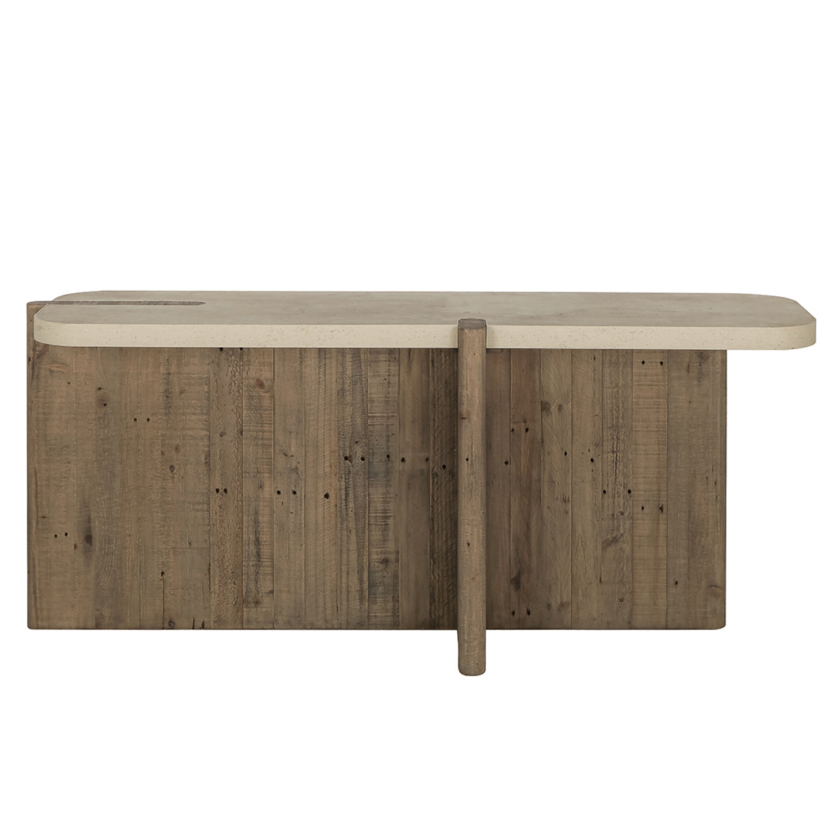 Dillon Reclaimed Pine 70" Console Table Natural/Weathered Chalk | BeBoldFurniture