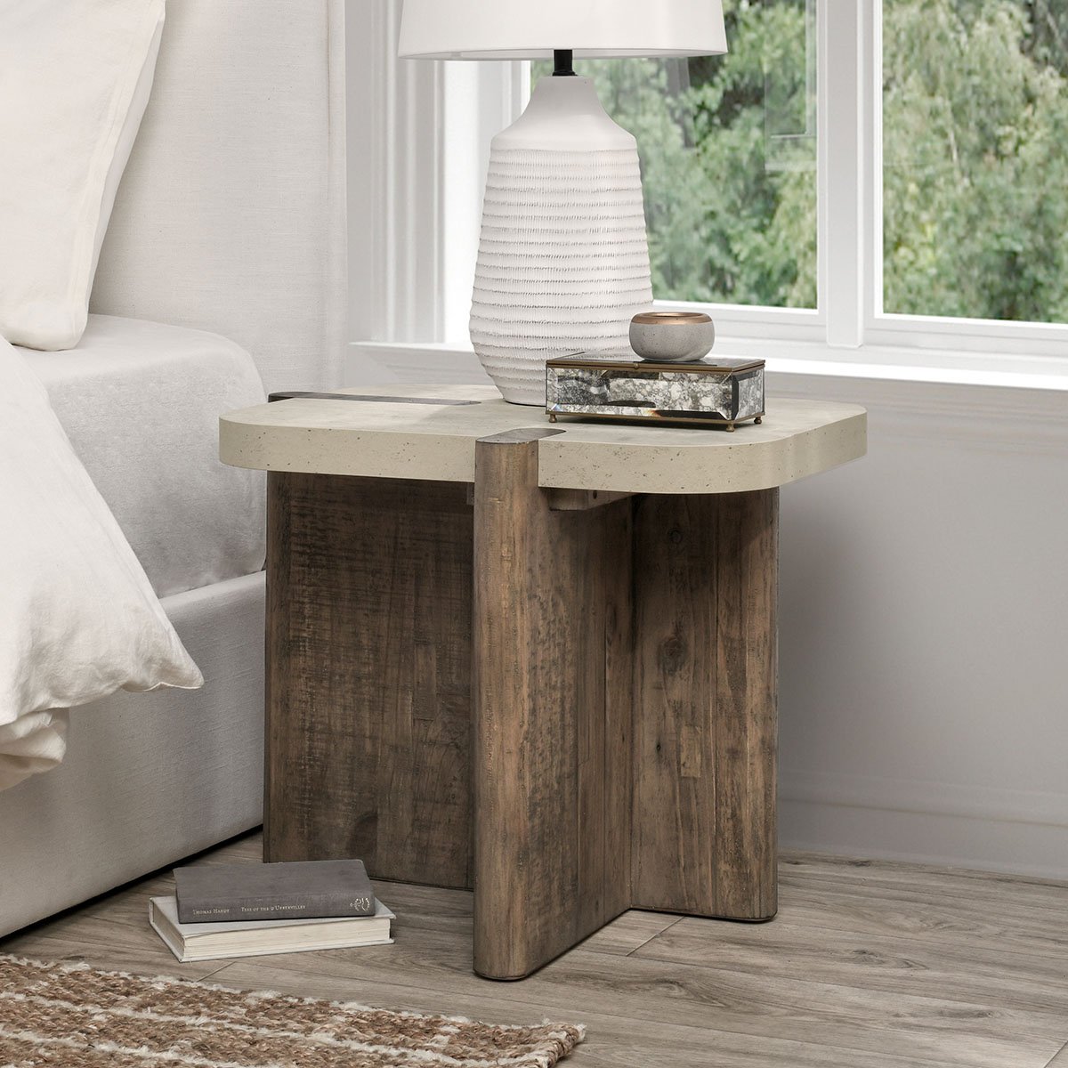 Dillon Reclaimed Pine 28" End Table | BeBoldFurniture