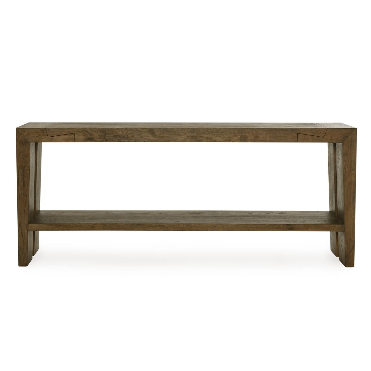 Troy Reclaimed Oak 72" Console Table Suede Brown | BeBoldFurniture