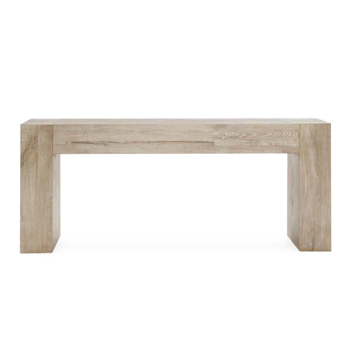 Bristol Reclaimed Oak 72" Console Table Aged Cream | BeBoldFurniture