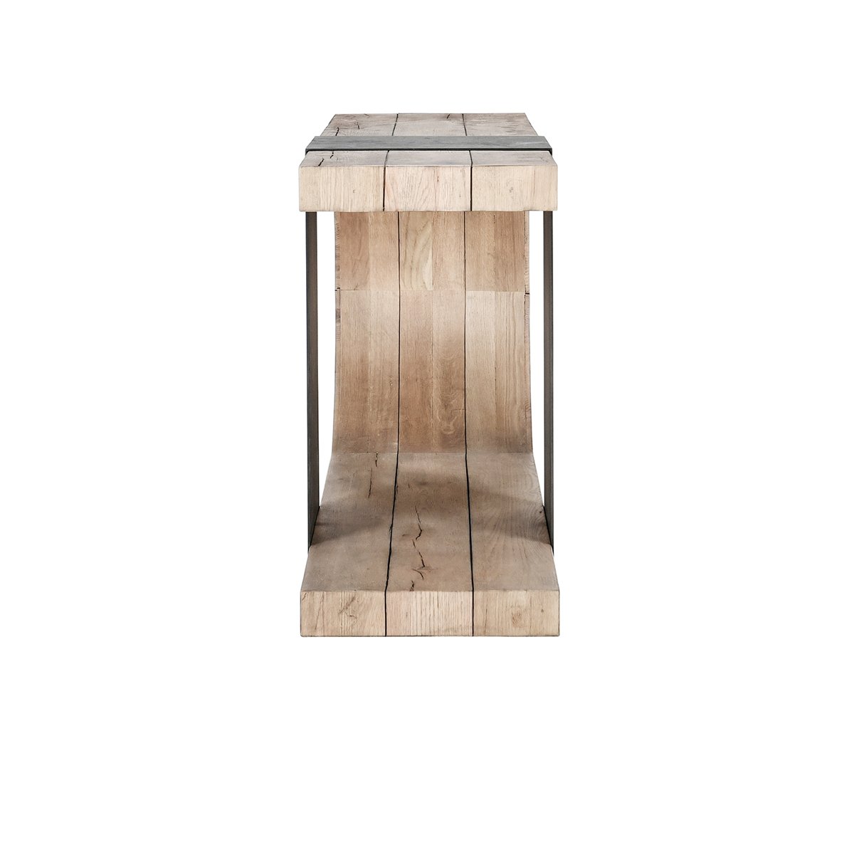 Danica Reclaimed Oak 72" Console Table Aged Cream | BeBoldFurniture