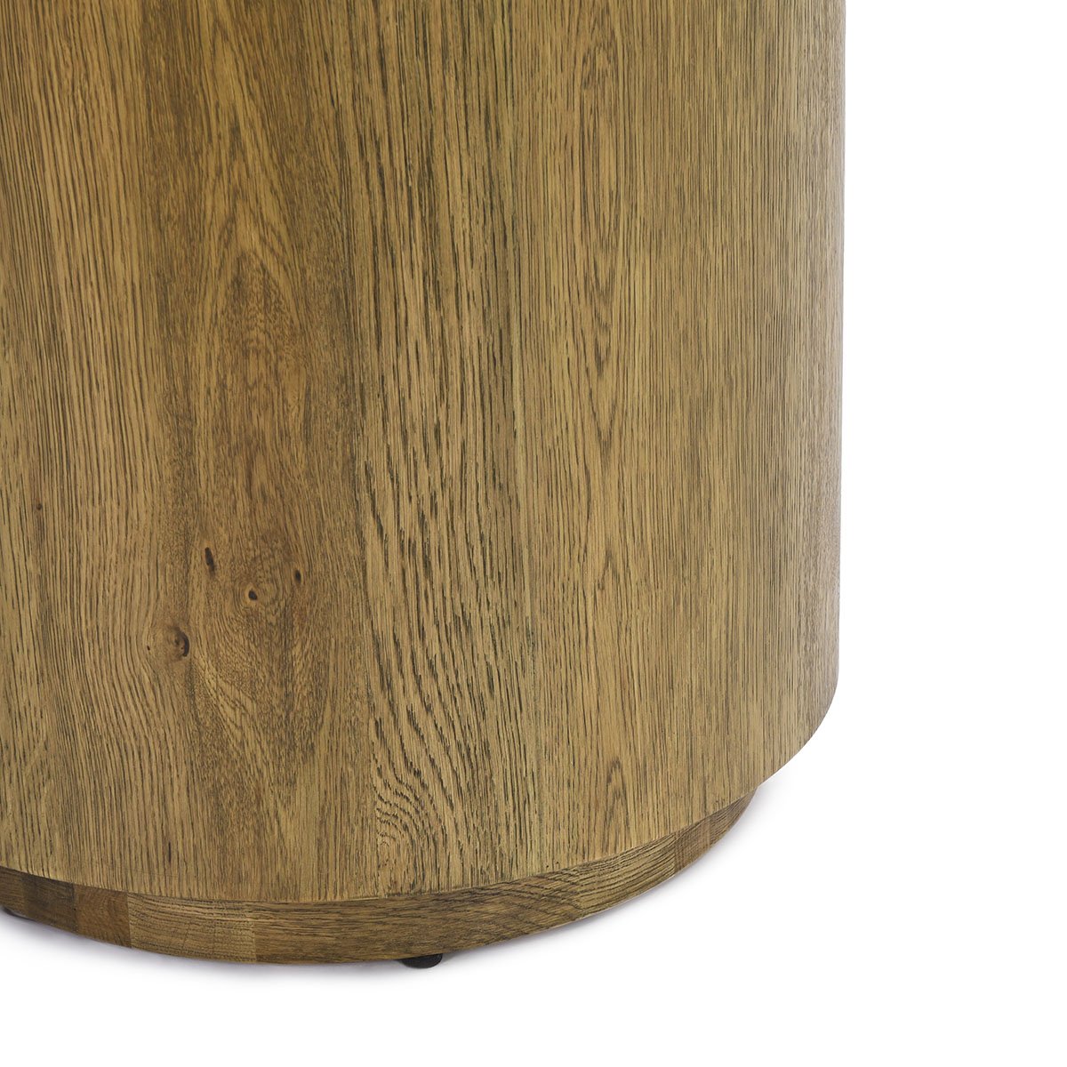 Layne Oak Veneer 20" Round End Table Light Brown | BeBoldFurniture