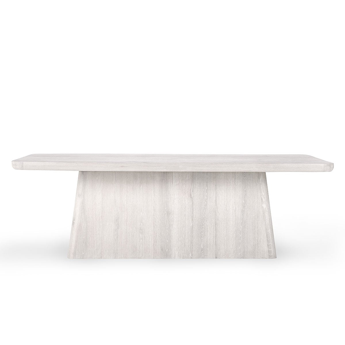 Orlando Oak Veneer 95" Dining Table Milk White | BeBoldFurniture