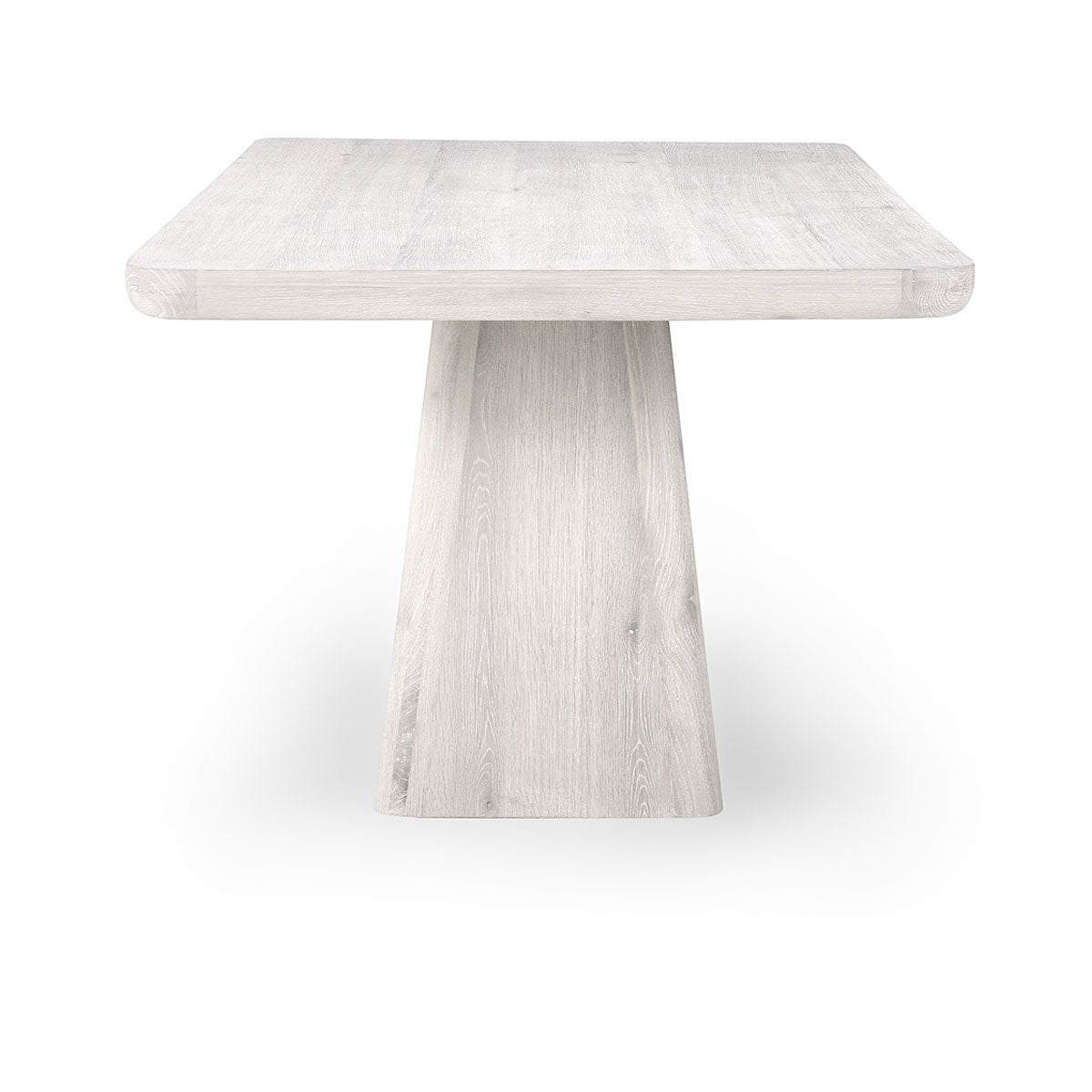 Orlando Oak Veneer 95" Dining Table Milk White | BeBoldFurniture